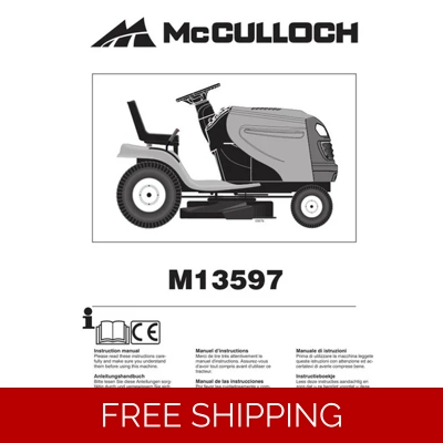 McCULLOCH RIDE ON MOWERS NO3 SEE COVER FOR MODELS